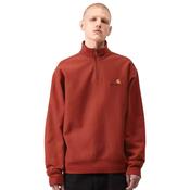 Mens Half Zip American Script Sweatshirt - Oxide Red - S image