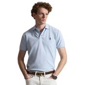 Mens Custom Slim Fit Stretch Mesh Polo Shirt - Small Glen/Pebble Blue - M image
