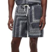 Mens Dover Bandana Print Regular Fit Shorts - Carbon Navy - 30 image