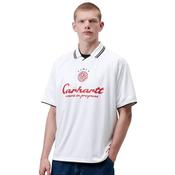 Mens Terrace Football T-Shirt - Heart Train Jacquard/White - XS image