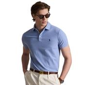 Mens Custom Slim Fit Honeycomb-Mesh Polo Shirt - Isle Heather - S image