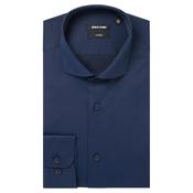 Mens Frank Tapered Fit Formal Shirt - Navy - 38 image