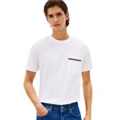 Mens Global Stripe Pocket Pique Jersey T-Shirt - White - S image
