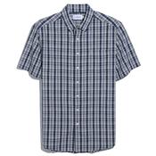 Mens Leadon Short Sleeve Check Shirt - Midnight Blue - S image