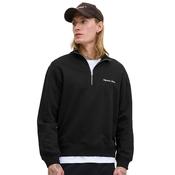 Mens Norrebro EMB 1/4 Zip Sweatshirt - Black - XS