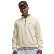 Mens Norrebro EMB 1/4 Zip Sweatshirt - Antique White - XS image