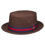 Classic Band Pork Pie Cloth Hat - Brown - M image