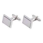 Rectangular Cufflinks - Silver - One image