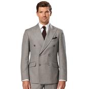 Mens Marco Double Breasted Suit Jacket - Stone - 34R image