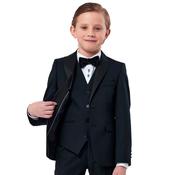 Boys James Tuxedo Jacket - Black - 5 image