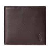 Pebbled Leather Billfold Wallet - Brown - One image