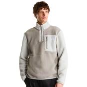 Mens Yumiori 1/4 Zip Fleece Jacket - Stone Slab/Cumulus Cloud - S image
