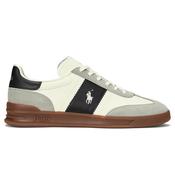 Mens Heritage Aera Leather-Suede Trainers - White/Black/Soft Grey - 8 image