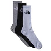 Mens Multi Sport Cushion Crew 3-Pack Socks - Black/White/Grey - S image
