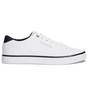 Mens Low Profile Leather Trainers - White - 9 image