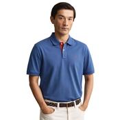 Mens Contrast Pique Polo Shirt - Vintage Blue - 3XL image