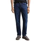 Mens Regular Fit Jeans - Mid Blue Worn In - 42W x 32L image