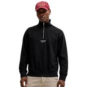 Mens Soho Printed Half Zip Sweatshirt - Black - XS image