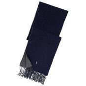 Reversible Wool-Blend Scarf - Navy/Charcoal - One image