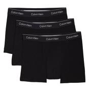 Mens Icon Cotton Stretch Relaxed 3-Pack Trunks - Black/Black - M image
