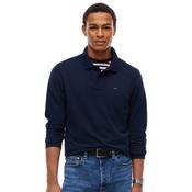Mens Regular Fit Essential Long Sleeve Polo Shirt - Dark Blue - XS image