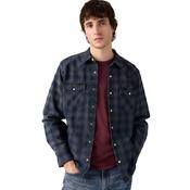 Mens Barstow Standard Fit Western Shirt - Plaid Indigo/Black Western - S image