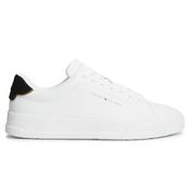 Mens Logo Court Leather Trainers - White/Black/Gold - 7 image