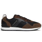 Mens Logo Mixed Texture Trainers - Legacy Brown - 7