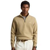 Mens Double-Knit Quarter-Zip Pullover - Surrey Tan - S
