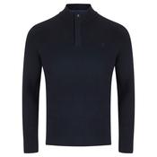 Mens Ross 1/4 Zip Knit Sweater - Navy - S
