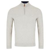 Mens Quinn 1/4 Zip Sweater - Stone - S