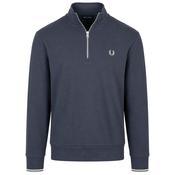 Mens Half Zip Sweatshirt - Dark Airforce/Ecru/Seagrass - XS image