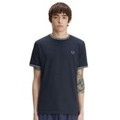 Mens Twin Tipped T-Shirt - Dark Airforce/Ecru/Seagrass - S image