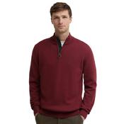 Mens Cotton Quarter-Zip Jumper - Russet - S image