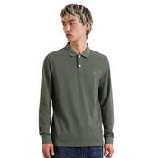 Mens Cunningham Long Sleeve Polo Shirt - Rosemary Marl - S image