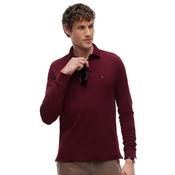 Mens 1985 Regular Fit Long Sleeve Polo Shirt - Burgundy - S image