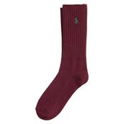 Mens Cotton-Blend Crew Socks - Wine - 9-12 image