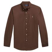Mens Custom Fit Garment-Dyed Oxford Shirt - Nutmeg Brown - S image