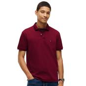 Mens Fluid Cotton Interlock Knit Polo Shirt - Burgundy - S image