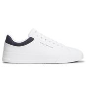 Mens Court Core Leather Mix Trainers - White - 7 image