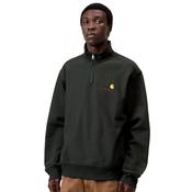 Mens Half Zip American Script Sweatshirt - Raven - XS image