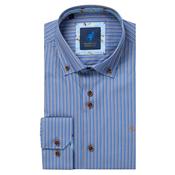 Mens Lisbon Stripe Shirt - Coffee - S image