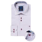 Mens London Pattern Shirt - Lilac - L