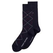 Mens Argyle Flag Embroidery 2-Pack Socks - Navy - 6-8 image