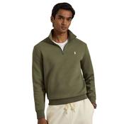 Mens Double-Knit Quarter-Zip Pullover - Cruise Olive - S image