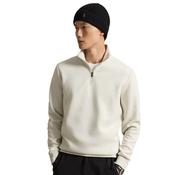 Mens Double-Knit Quarter-Zip Pullover - Stone Pebble - S image