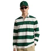Mens The Iconic Rugby Shirt - Cream/Forest - S image