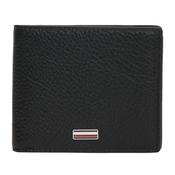 Mens Signature Plaque Leather Bifold Wallet - Black - One image