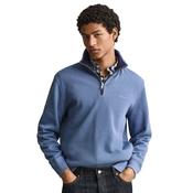 Mens Sacker Rib Half-Zip Sweatshirt - Blue Horizon - S