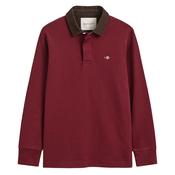 Mens Corduroy Collar Rugger - Deep Grape Wine - S image